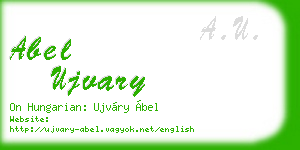 abel ujvary business card